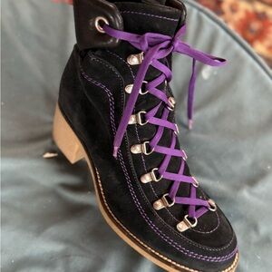 Stylish Black and Purple Women's Boot